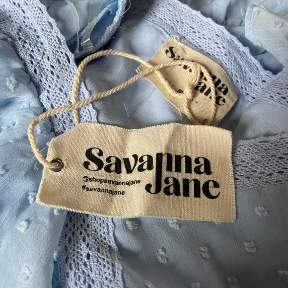 Women's Blue Ruffled Top - Picture 8 of 11